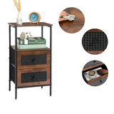 NNETM Compact Bedside Table - w/ 2 Drawers
