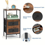 NNETM Compact Bedside Table - w/ 2 Drawers