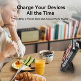 NNETM 3-in-1 Magnetic Wireless Power Bank – 20000mAh Portable Charger with Stand & Digital Display (Black)