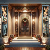 NNETM Easter Bunny Porch Banners for Indoor/Outdoor Decor