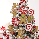 NNETM Candy Cane Swirls Christmas Tree Topper & Ornament Set