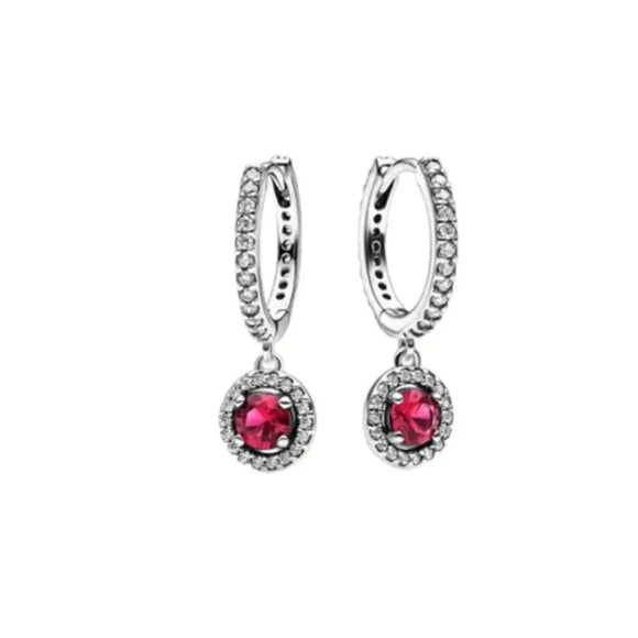 NNEOBA Valentine's Day Sapphire Earrings (Pink Red)