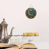 NNETM Glam Style Ramadan Kareem Wood Wreath Decoration