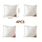 NNETM High-Rebound White Throw Pillows Set (4 pcs)