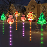 Solar Yard Stake Lights Christmas Theme
