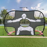 NNETM Portable Dual-Use Folding Soccer Goal - Red