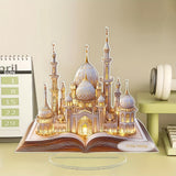 NNETM 2D Flat Acrylic Mosque Desktop Tabletop Decoration