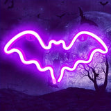 Purple Bat Neon Light USB LED Wall & Table Lamp