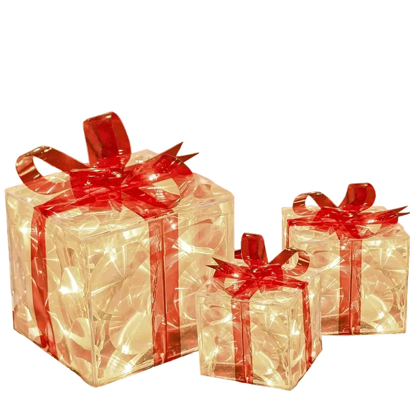 NNETM Enchanted Glow: Illuminated Christmas Gift Boxes