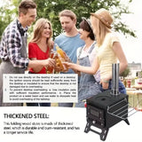 NNETM Portable Black Outdoor Stove with Fireplace