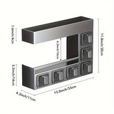 NNETM Wall-Mounted Metal Spice Rack with 6 Jars