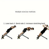 NNETM 1pc Adjustable Roman Chair - Black, Waist and Abdomen Fitness Stool