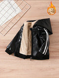 NNETM Boys’ Hooded Winter Jacket Plush Windproof Coat