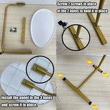 NNETM Casual White and Golden Small Coffee Table with Lightweight Design