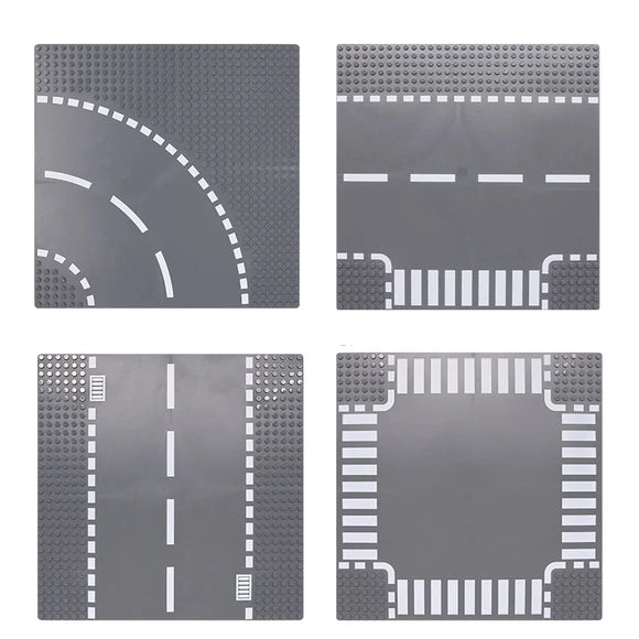 NNEOBA City Road Baseplate Block for Kids DIY Building