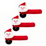 3pcs Santa Claus Doorknob Covers Red Christmas Decor