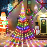 NNETM Enchanting Christmas Waterfall Tree Lights: 8 Magical Modes