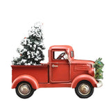 NNEOBA Wooden Farmhouse Christmas Truck Ornament with Christmas Tree