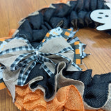NNETM Halloween Wreath with Ribbons Bells and Bow