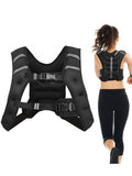 Adjustable 3KG Weighted Running Vest with Reflective Strips