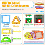 48pcs Colourful STEM Magnetic Building Tiles Set