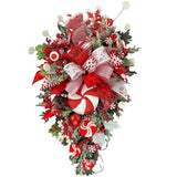 NNEOBA Christmas Candy Cane Swag Door Hanging Wreath