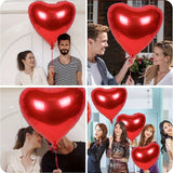 NNETM 4pcs Large Red Heart Balloons Valentine's Decor