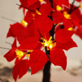 NNETM Blooming Brilliance: Poinsettia Flower Tree with Festive Lights