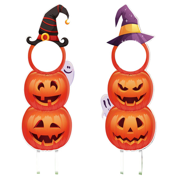 NNETM Halloween Outdoor Lawn Pumpkin & Witch Hat Decorations