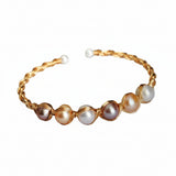Elegant Pearl-Inlaid Bracelet for Women – Classic Fashion Jewelry Gift