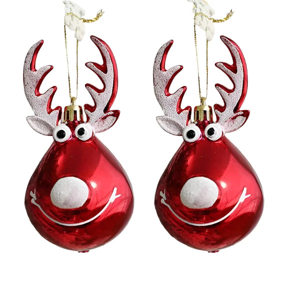 NNEOBA Elk Christmas Tree Bauble Ornaments (2pcs)