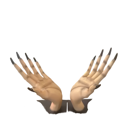 NNETM 2-Piece Hand Bookends - Resin Decor