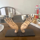 NNETM 2-Piece Hand Bookends - Resin Decor
