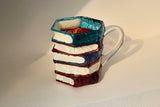 3D Painted Book Design Glass Cup for Coffee and Tea