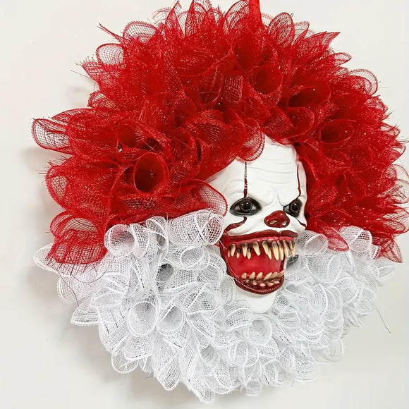 NNETM Spooky Circus Clown Garland Mask for Halloween