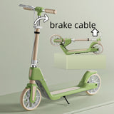 NNETM Adult Scooter PU Wheels Suspension Brake