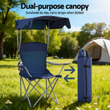 NNETM Folding Camping Chair with Canopy Lightweight Outdoor Seat