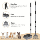 NNETM Dog Pooper Stainless Steel Scooper Set