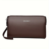 Men's Multi-Compartment Clutch Wallet with Wrist Strap