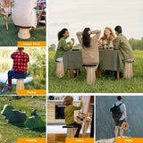 NNETM 12-Level Folding Stool with PU Cushion Seat
