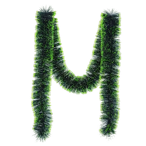 NNETM Snowflake Rattan Christmas Decoration Strip - 6.56ft Dark Green with White Edge