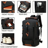 NNETM Hiking Backpack with USB & Shoe Compartment