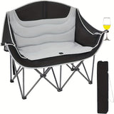 NNETM 2-Person Folding Loveseat Camping Chair Outdoor