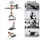 8-in-1 Foldable Pilates Board with Resistance Bands & Kneeling Mat – Full Body Home Fitness Trainer