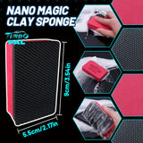 4-Piece Nano Clay Sponge Set – Anti-Scratch 3-Layer Car Paint Decontamination Sponges for Auto Detailing