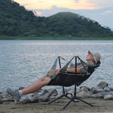 NNETM Folding Outdoor Chair with Footrest