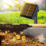 NNETM Solar-Powered Sparkle: Christmas Copper Wire String Lights