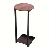 NNETM Double-Layer Metal Frame Storage Side Table