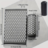 NNETM 3PCS Yoga Acupressure Massage Mat Set(Dark Gray)