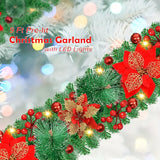 NNETM Enchanted Glow: Battery-Powered Artificial Christmas Garland Lights